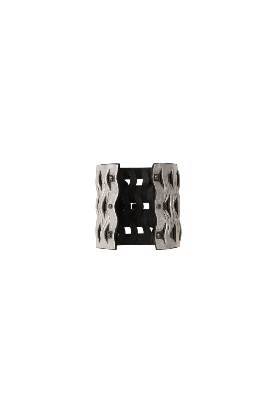 Marea brass and leather cuff 