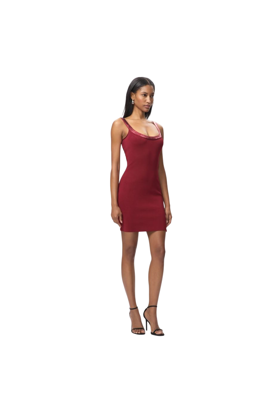 The Cove embellished stretch-knit mini dress