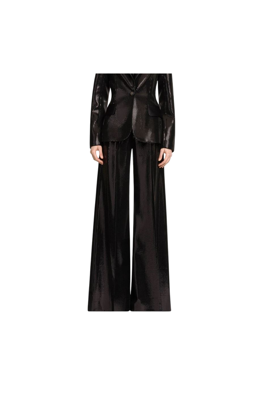 Sequinned satin pants