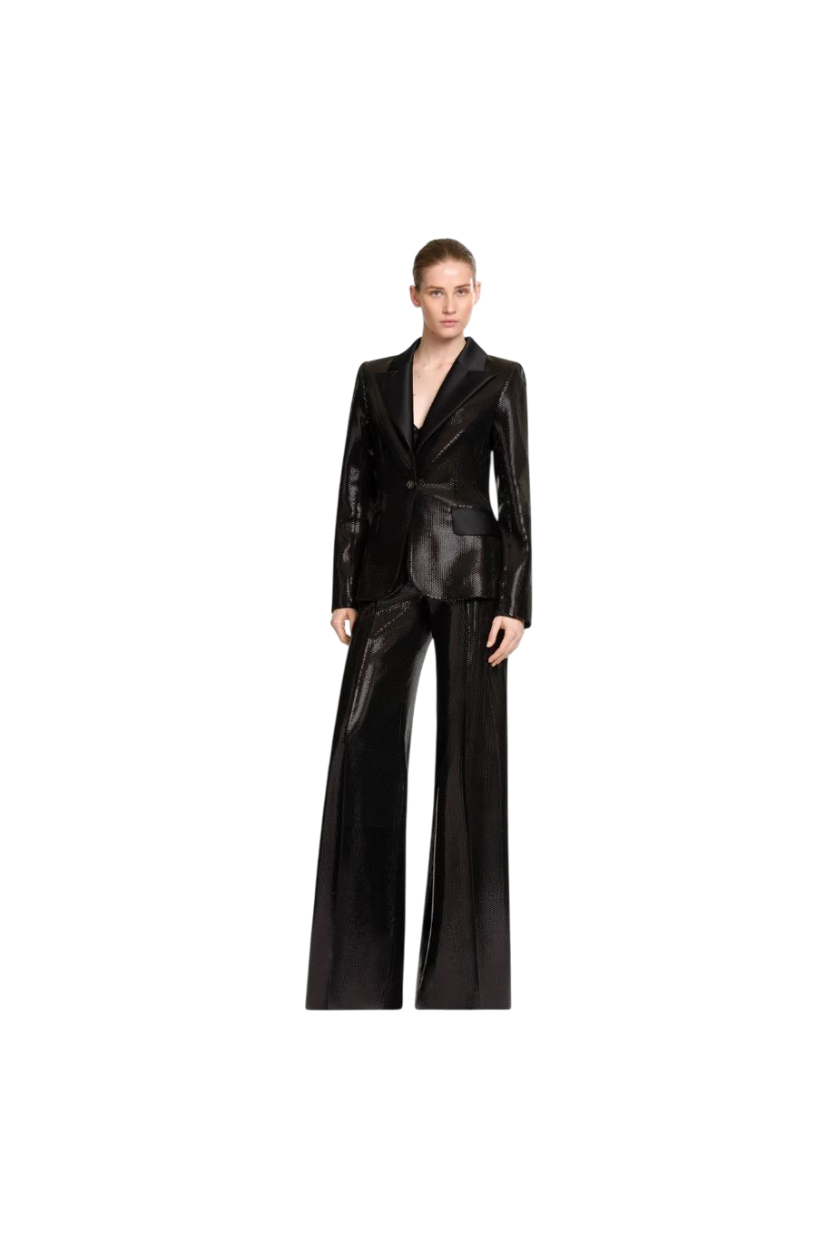 Sequinned satin pants