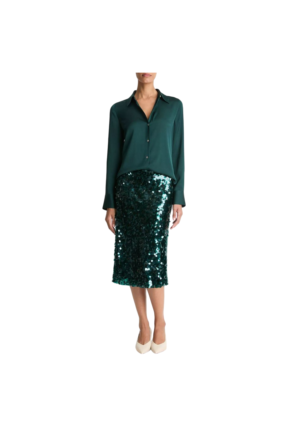 Classic silk-satin shirt
