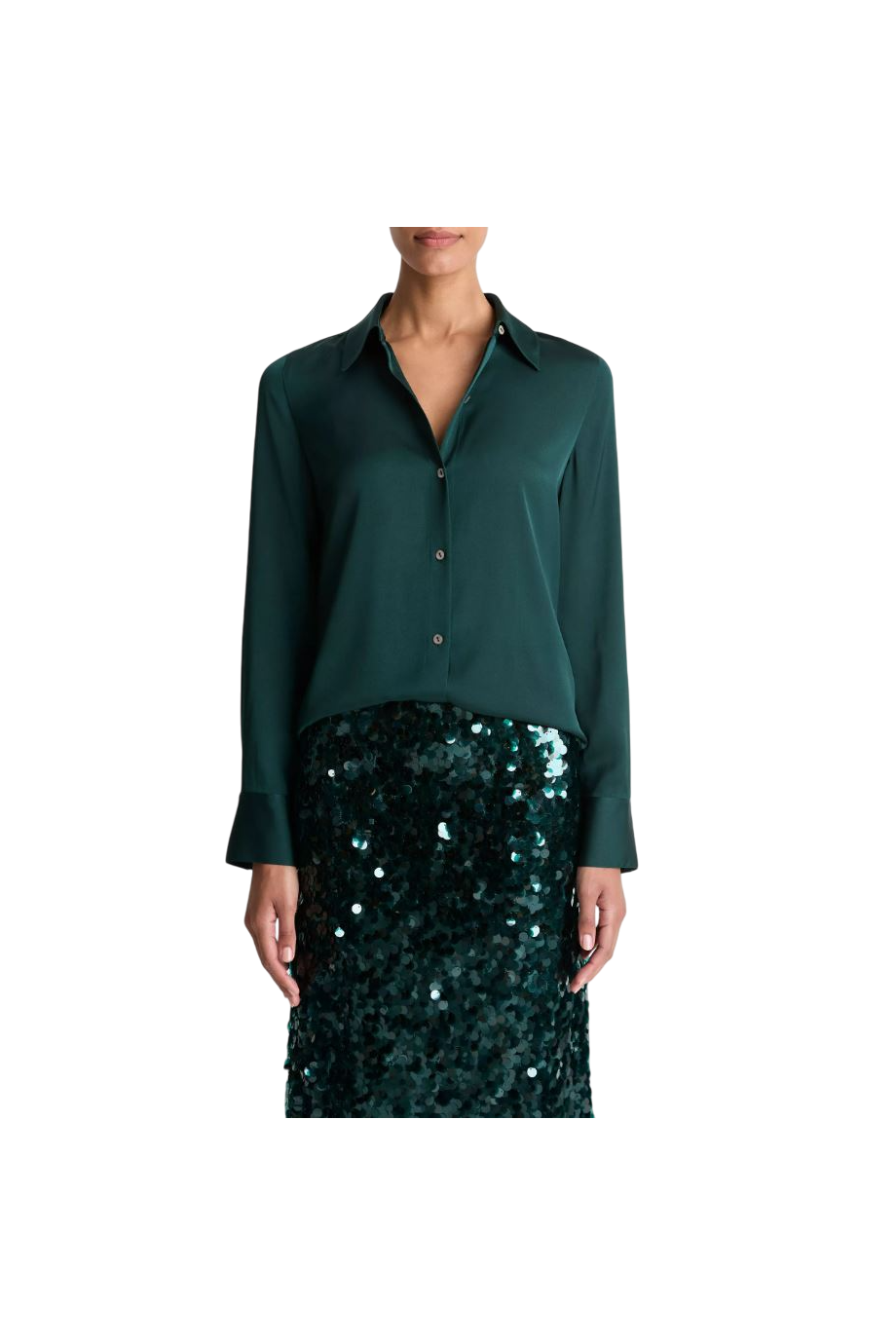 Classic silk-satin shirt