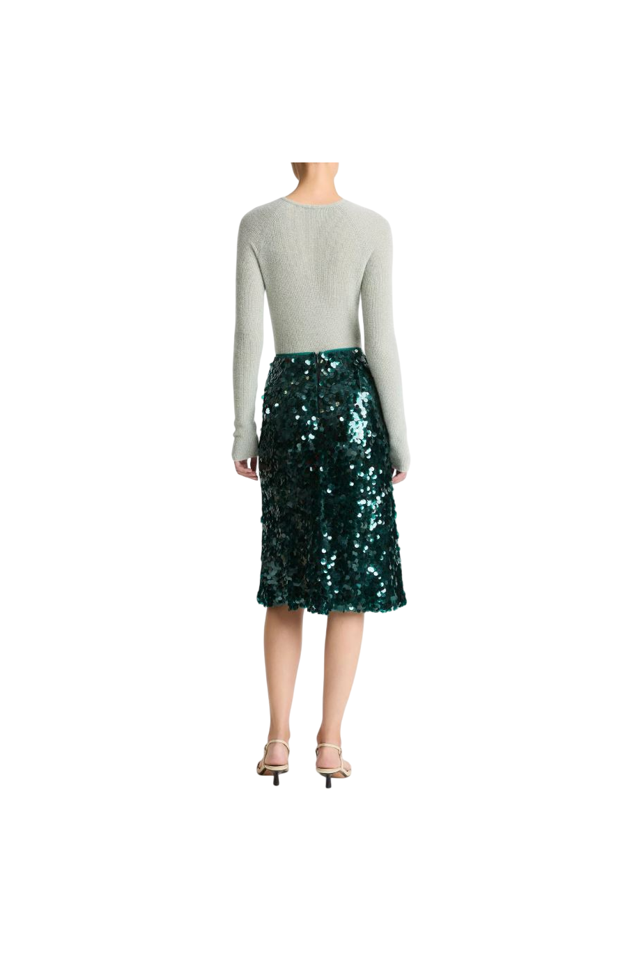 Lucite paillettes midi skirt 