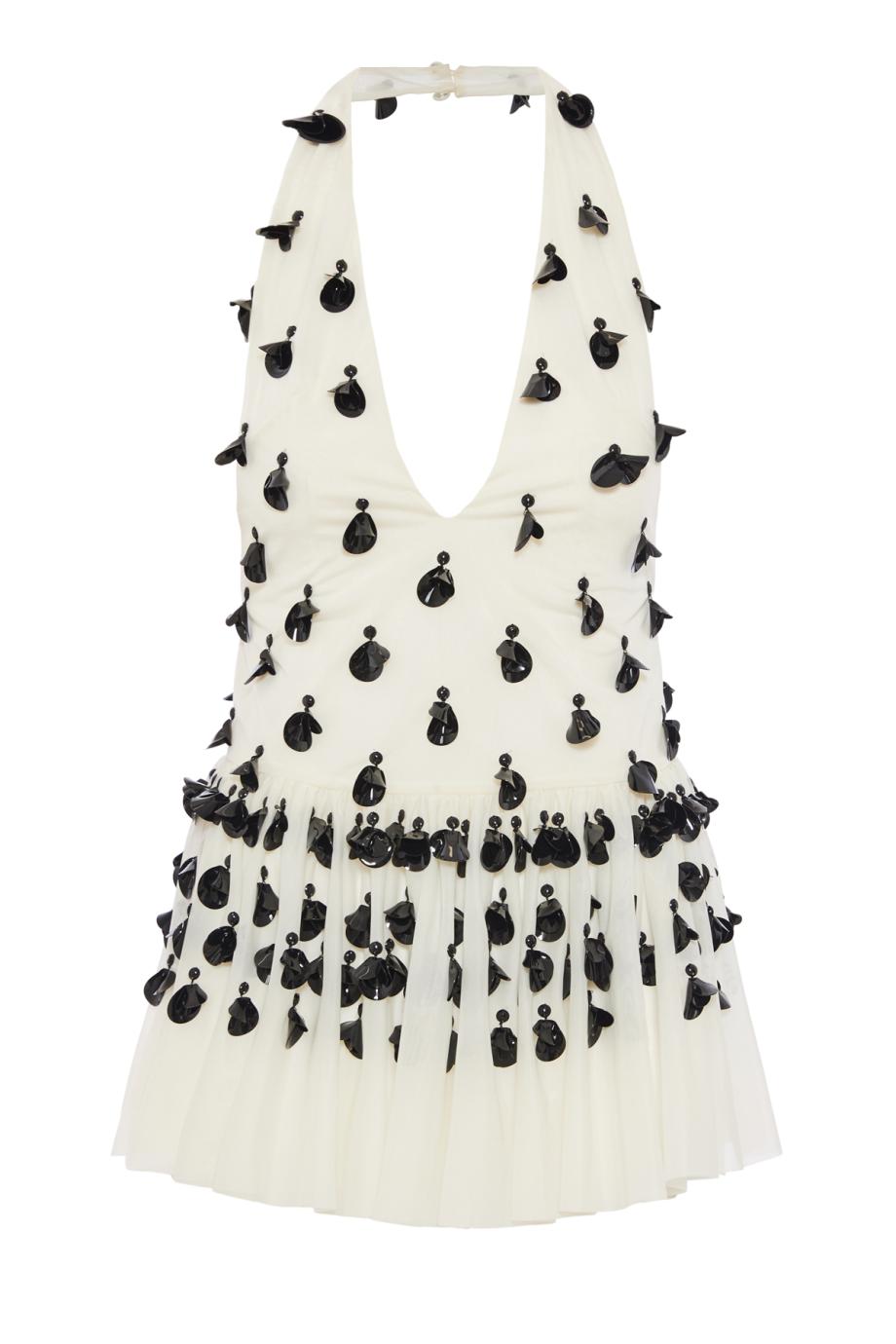 Embellished jersey halter neck top 