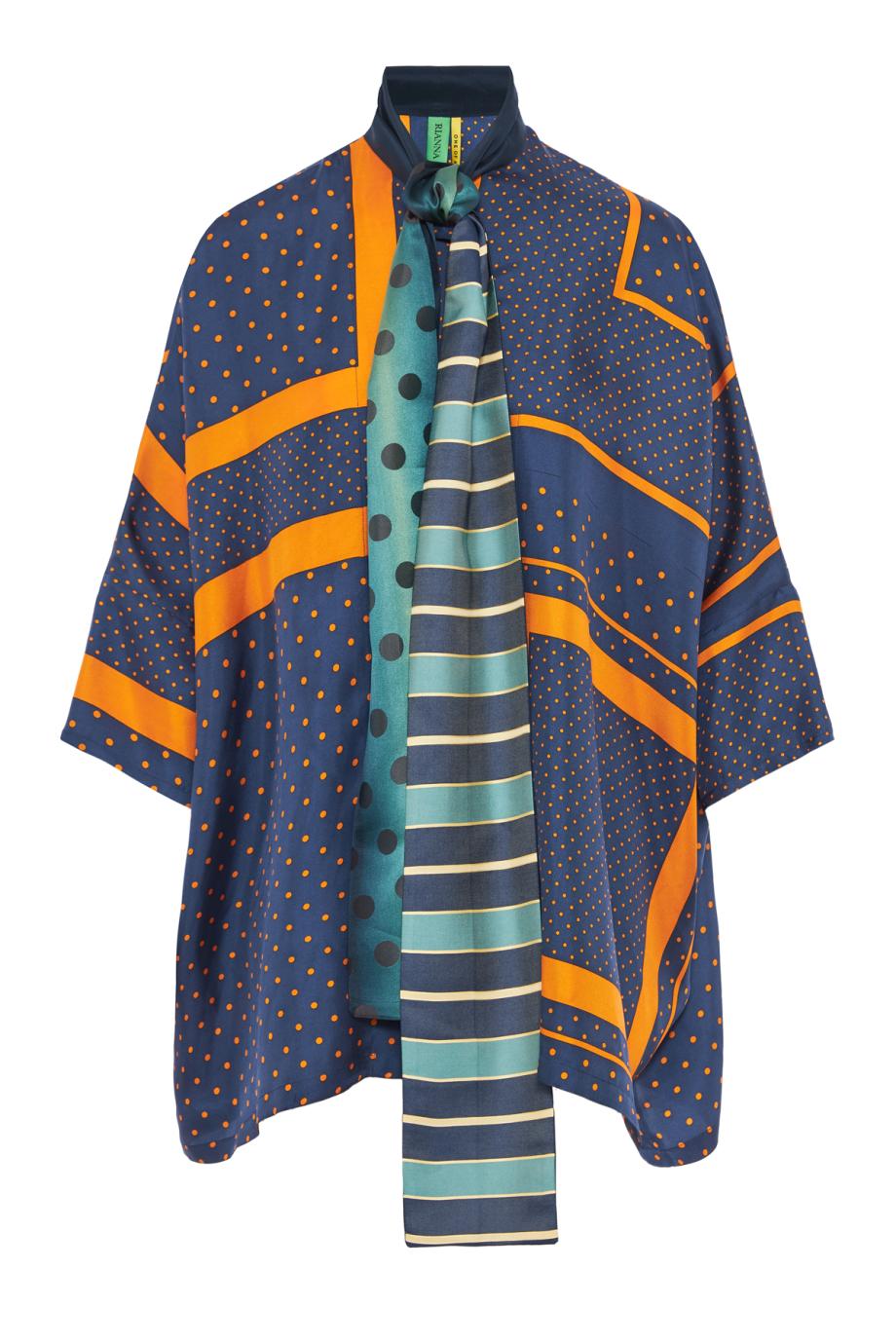 One of a kind-Printed silk blouse