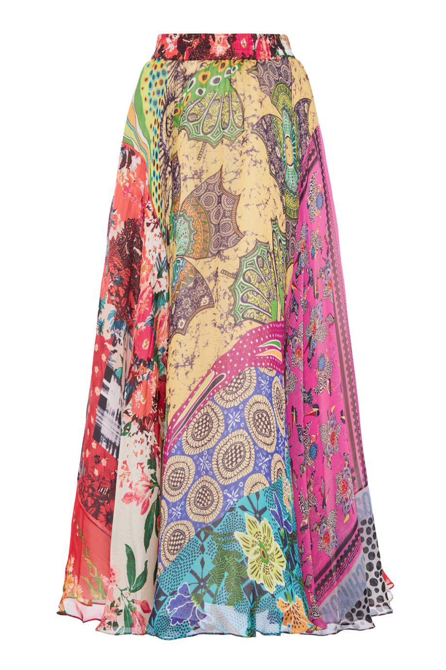 ONE-OF-A-KIND Printed silk-chiffon maxi skirt