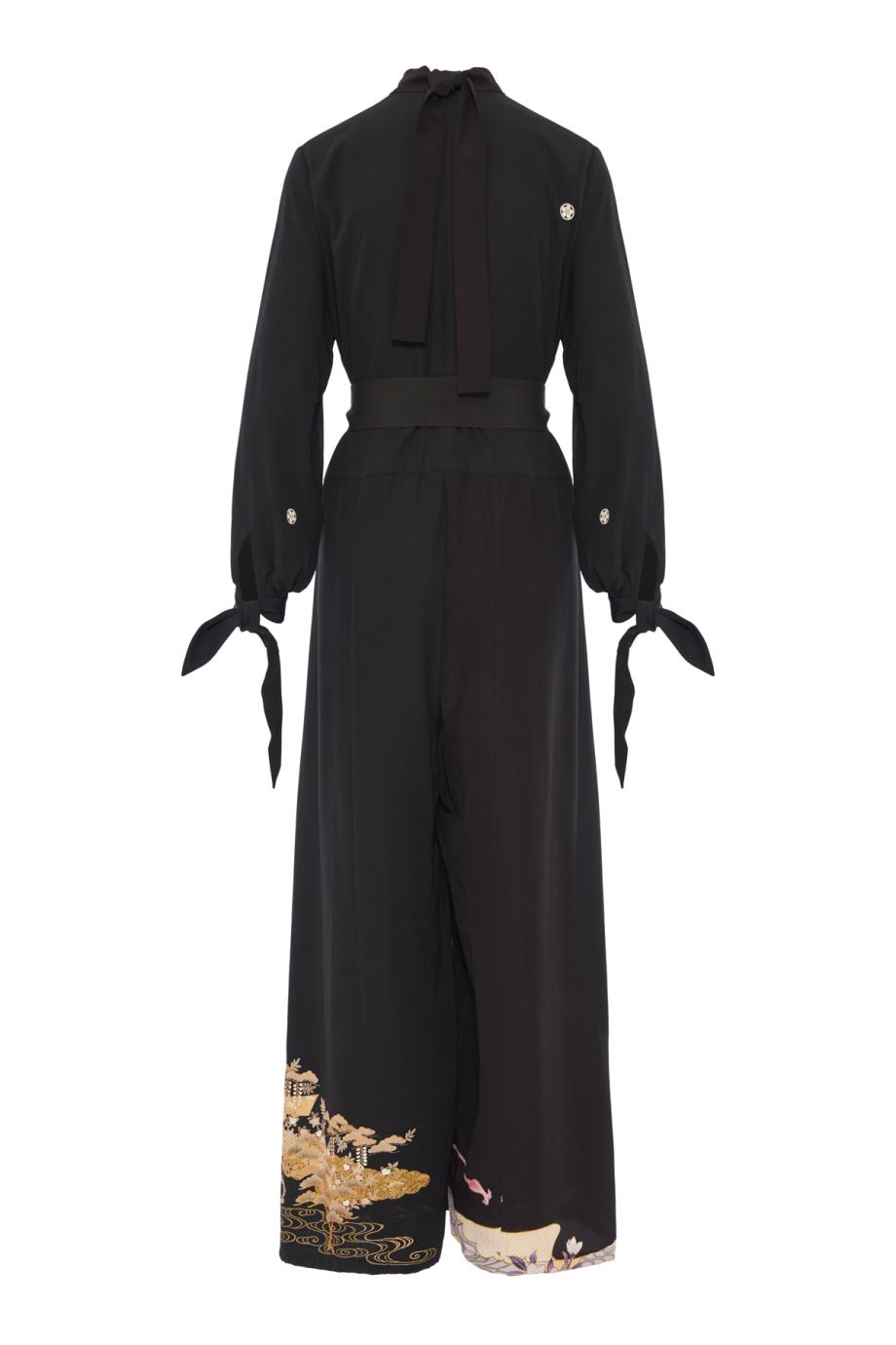 ONE-OF-A-KIND Printed silk jumpsuit