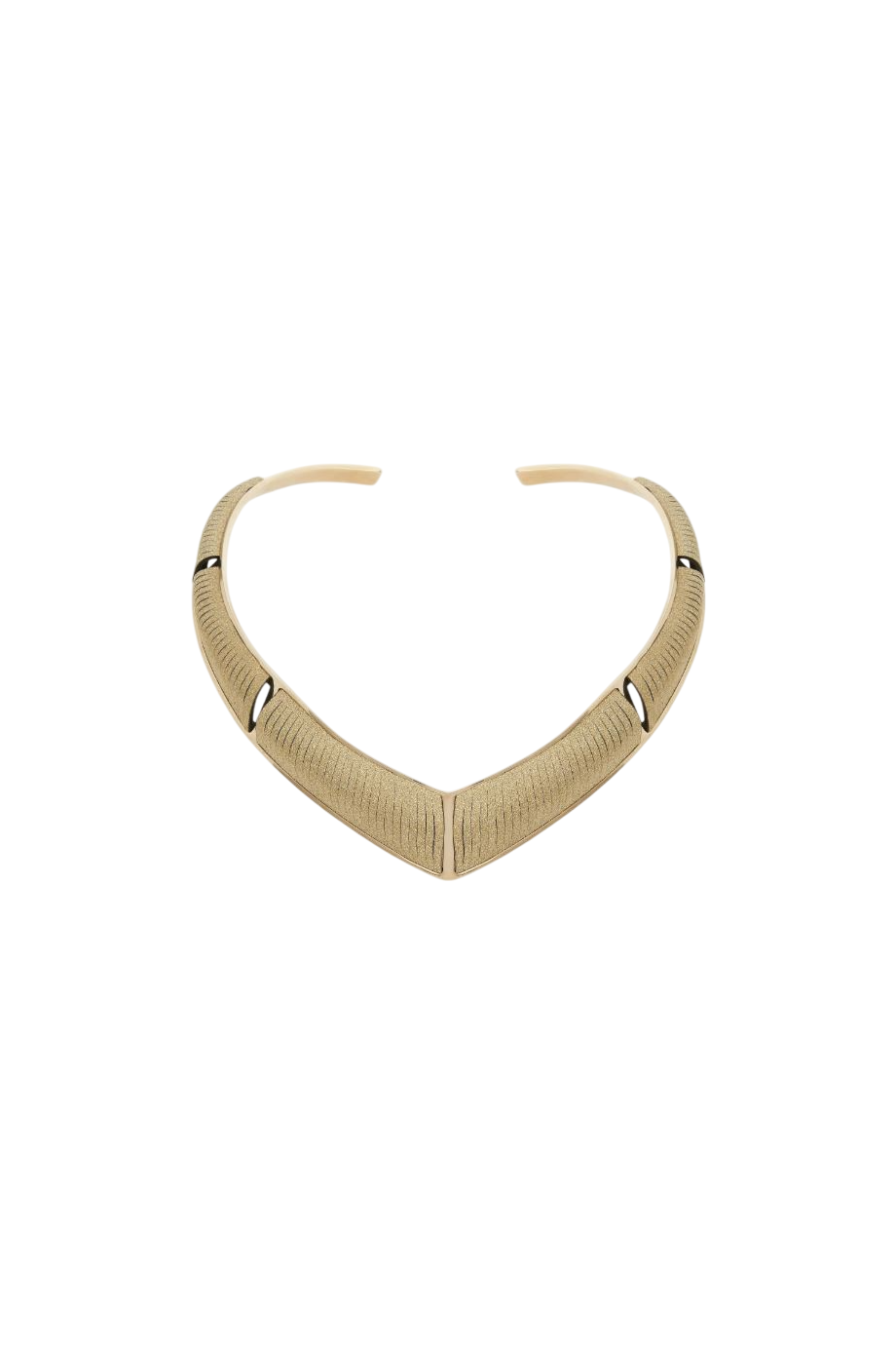 Nemesi embellished brass and leather choker