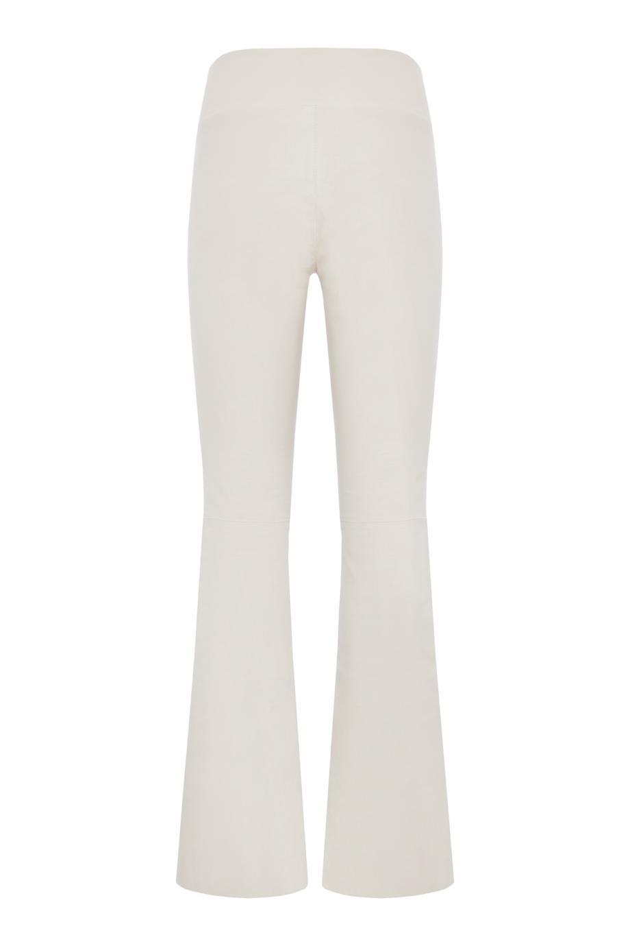 Flared leather leggings