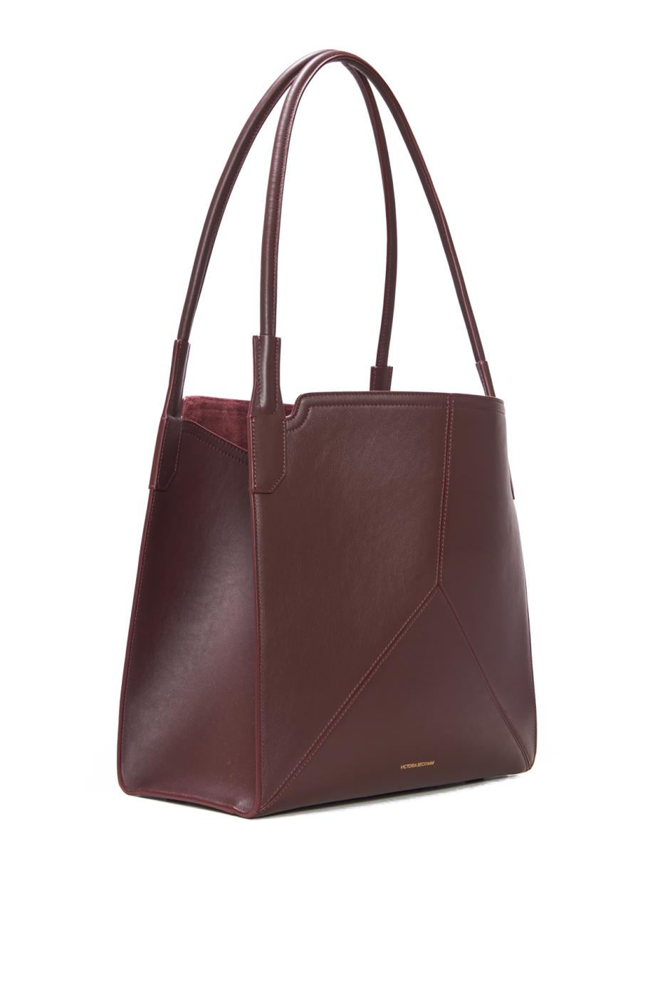 Victoria Tote In Burgundy Soft Leather