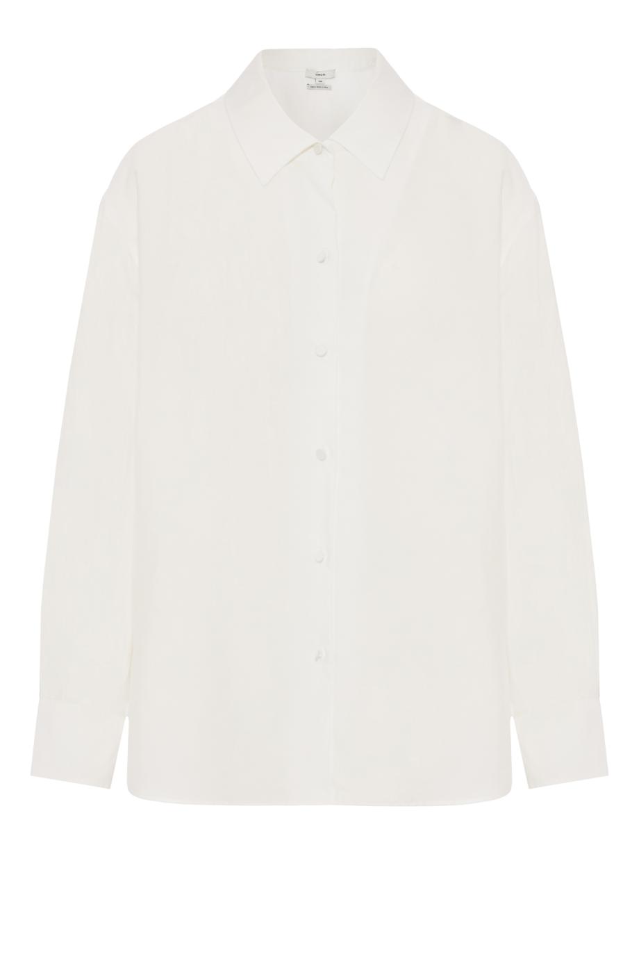 Refined Twill Covered-Button Shirt