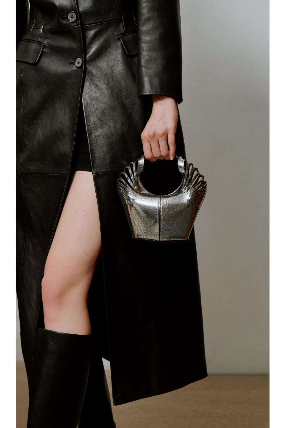 Luna snake-effect leather bag