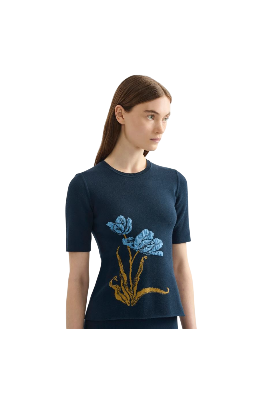 Intarsia knitted sweater