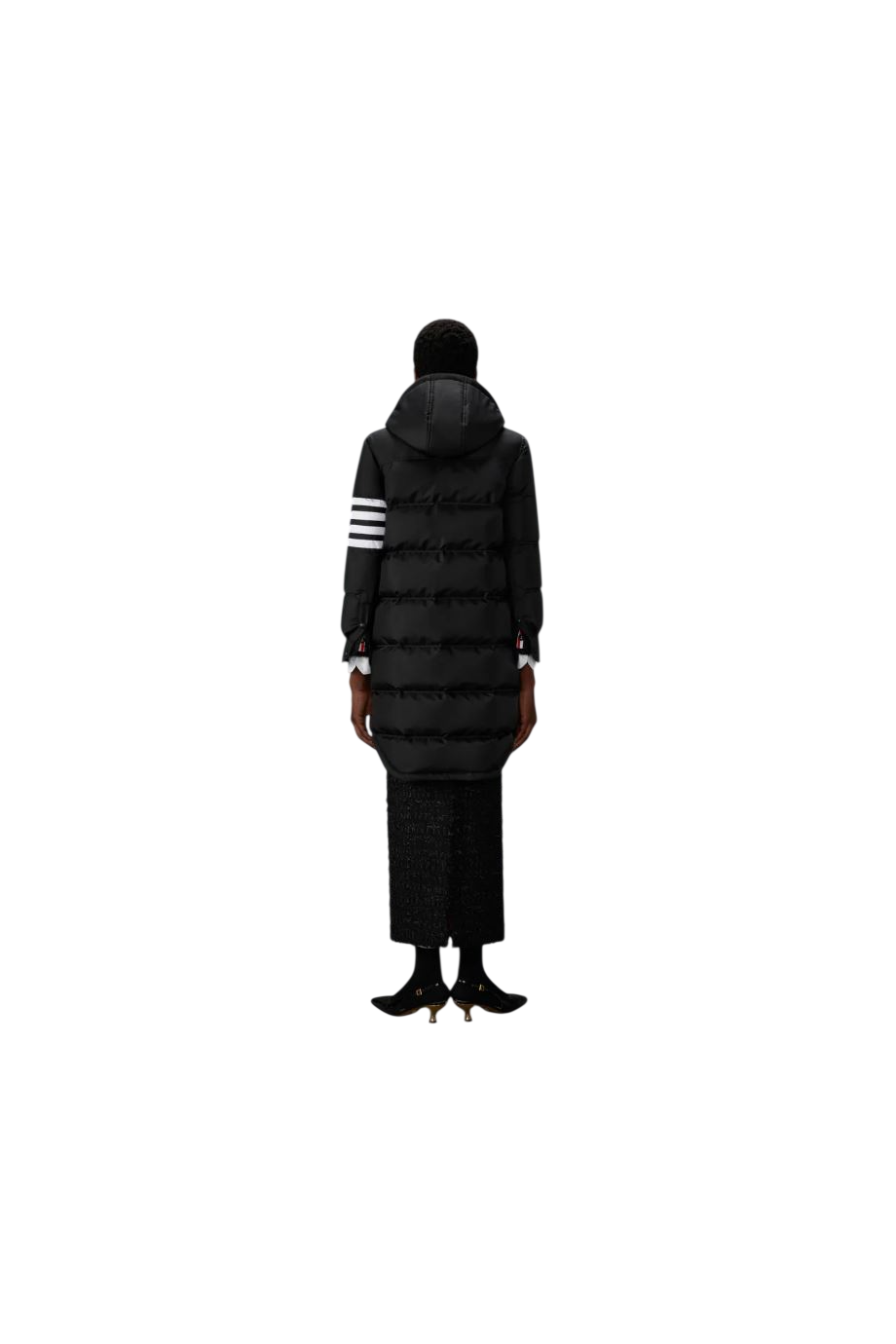 Striped down jacket