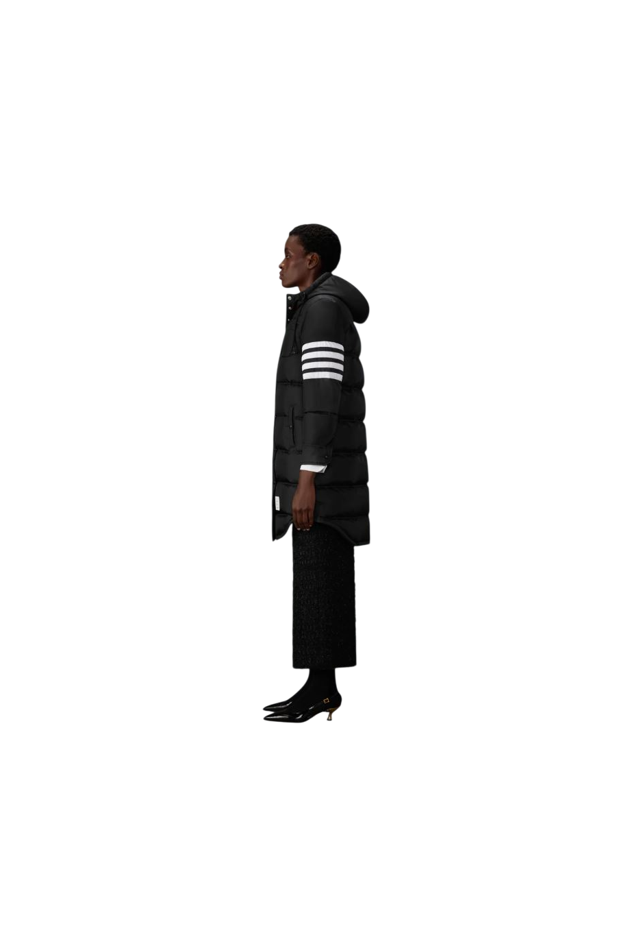 Striped down jacket