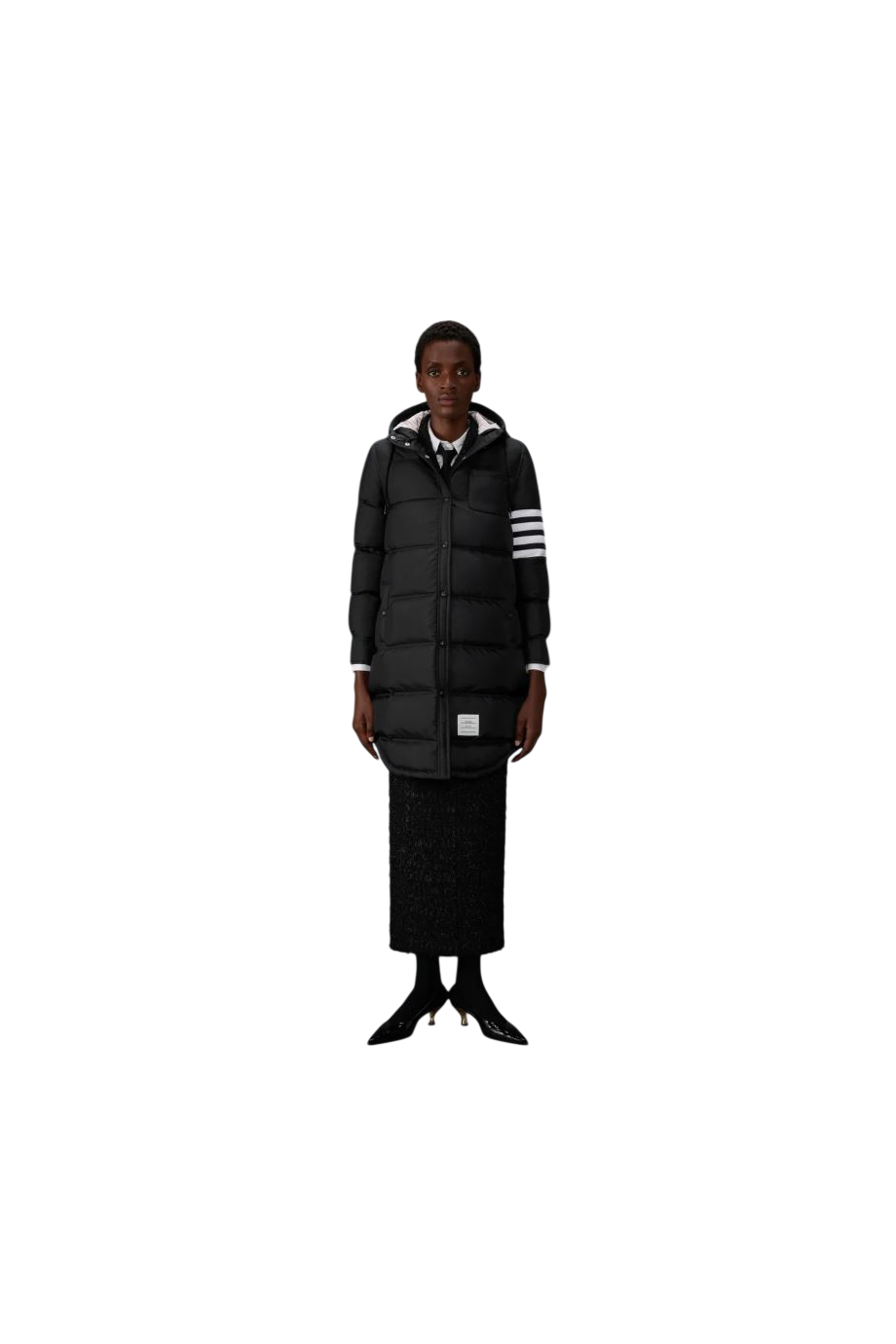 Striped down jacket