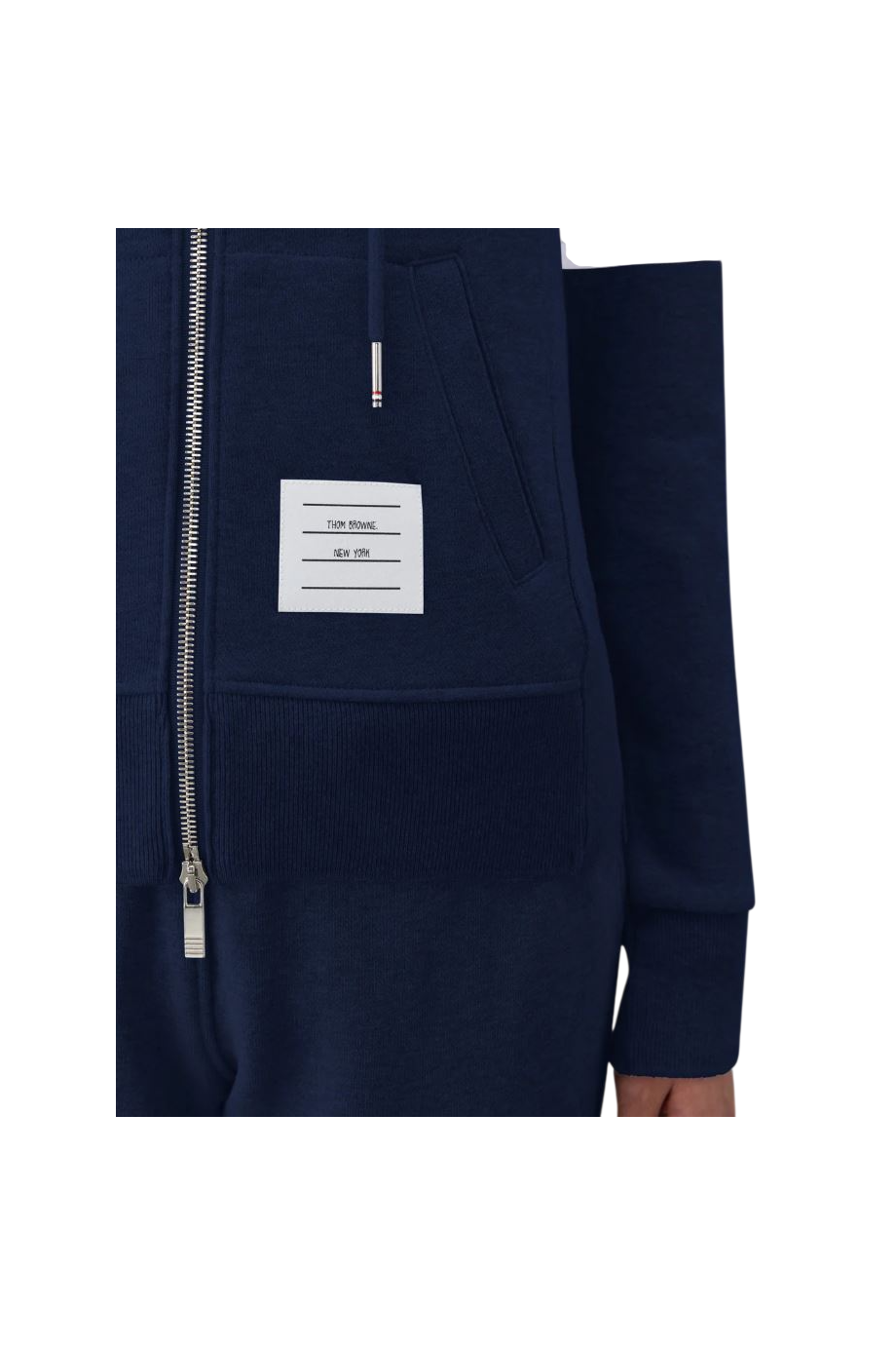 Striped cotton hooded cardigan