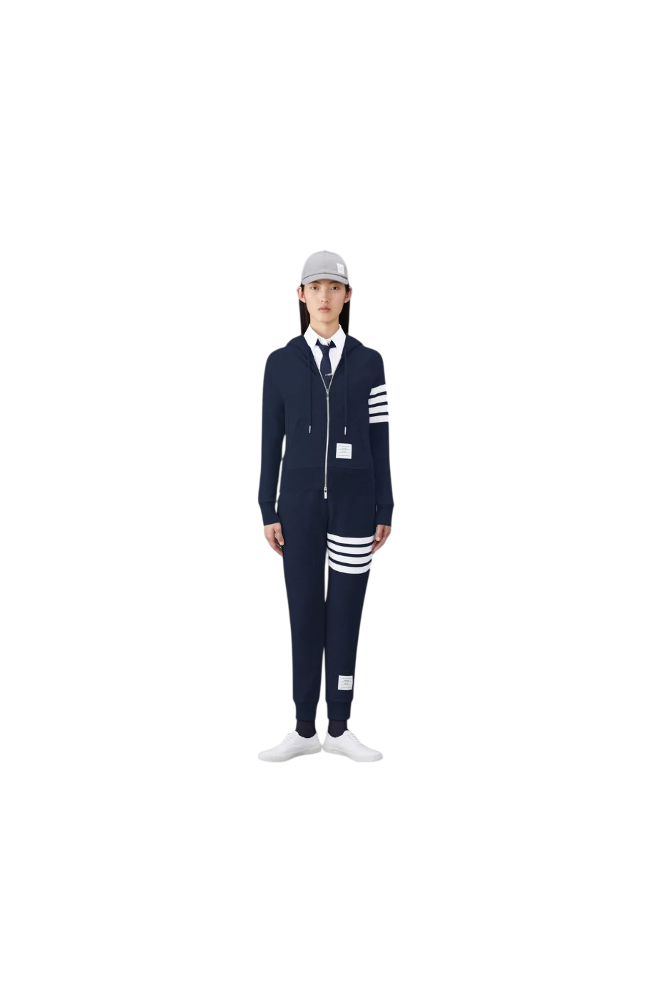 Striped cotton sweatpants