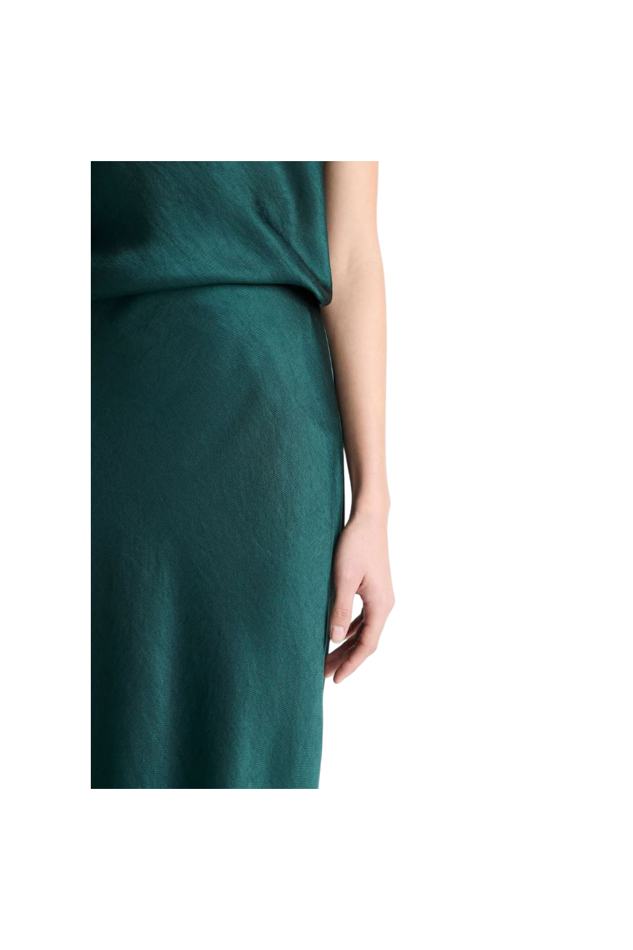 Satin midi skirt