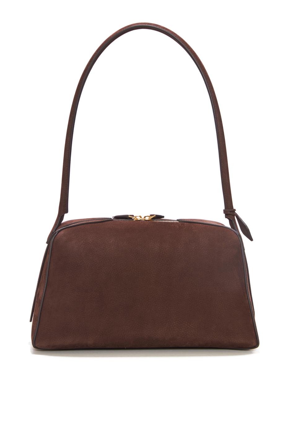 Medium suede top handle bag 