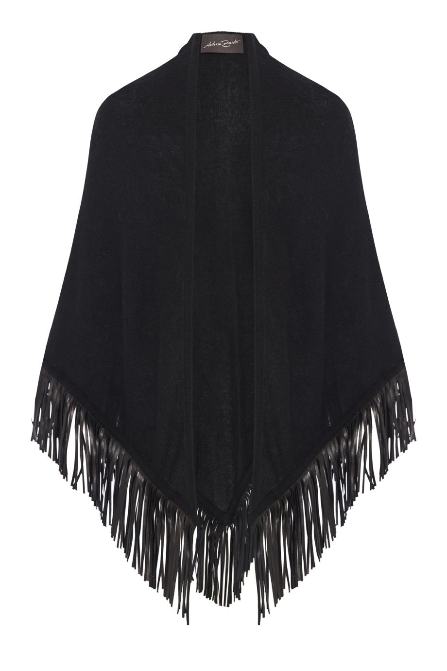 The Triangolo suede-fringed cashmere shawl