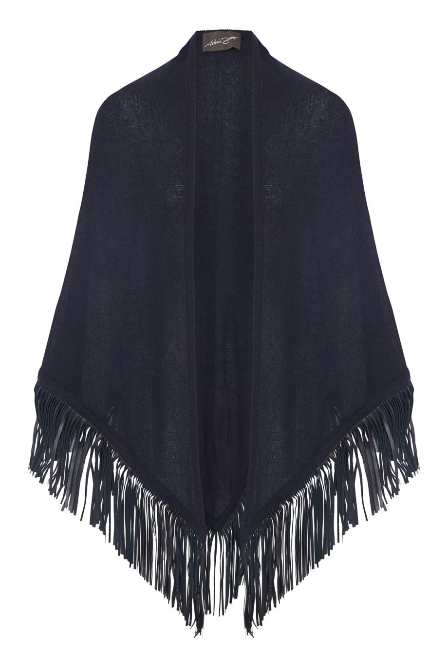 The Triangolo suede-fringed cashmere shawl