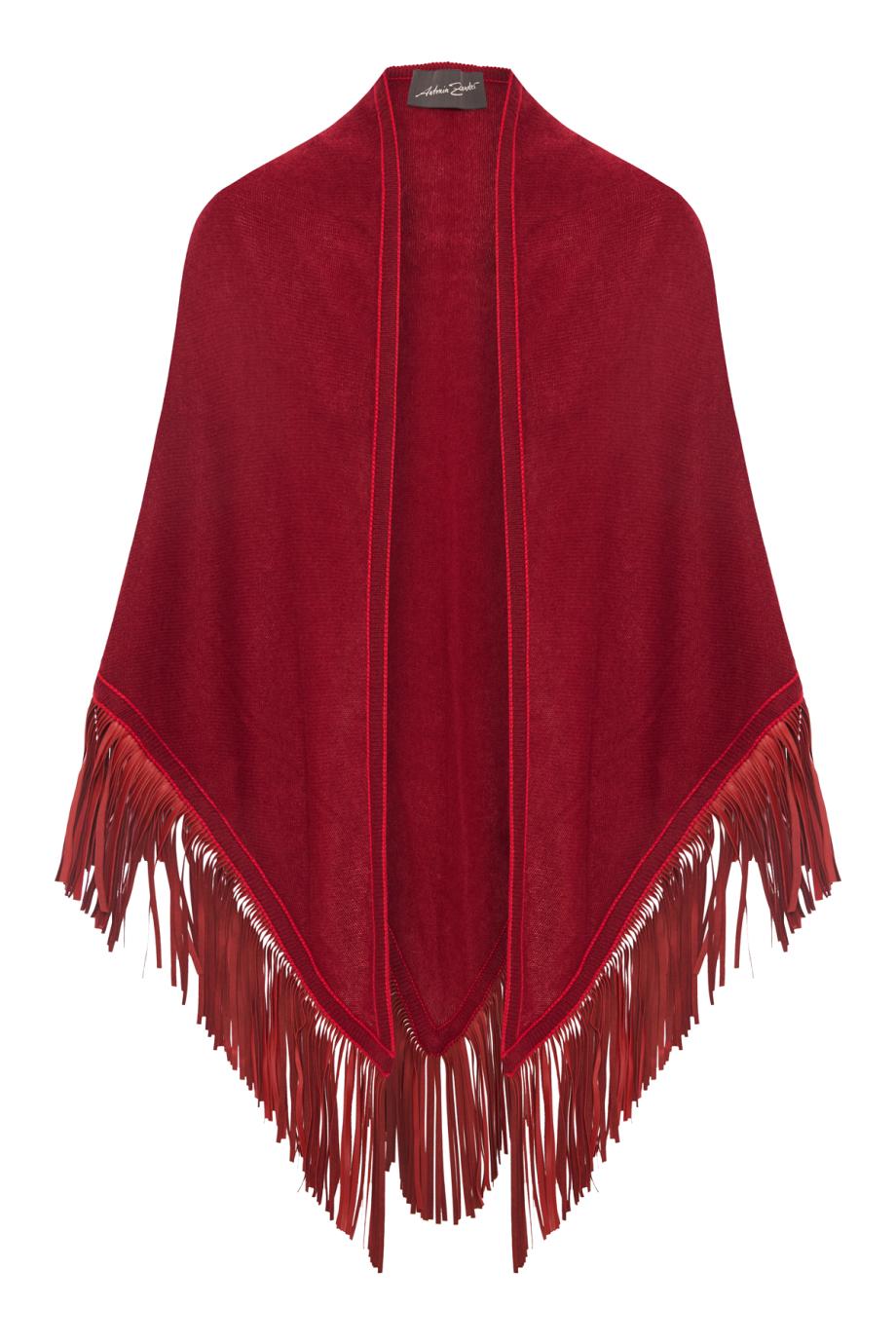 The Triangolo suede-fringed cashmere shawl