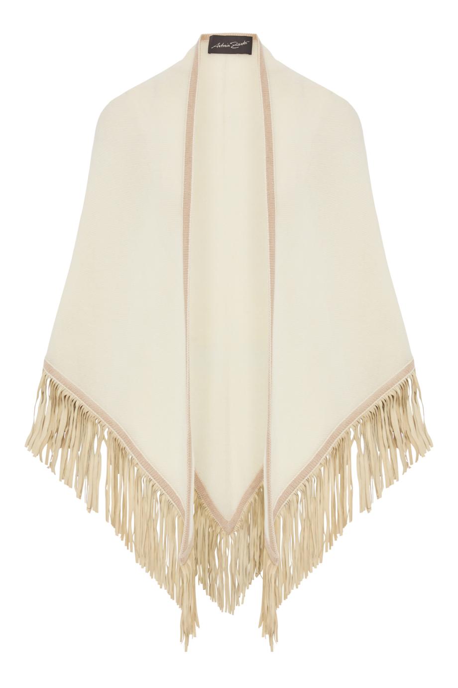 The Triangolo suede-fringed cashmere shawl