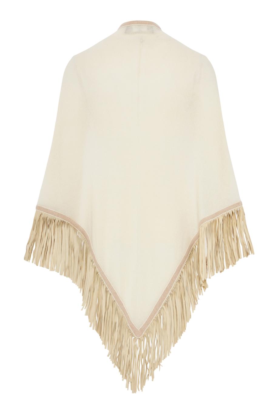 The Triangolo suede-fringed cashmere shawl