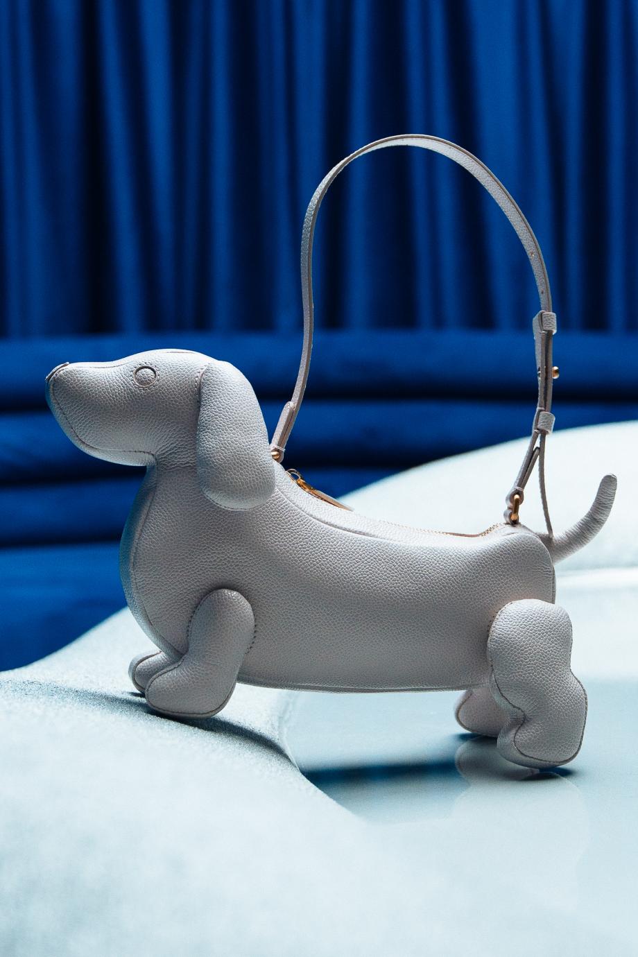 Hector pebbled-leather baguette bag
