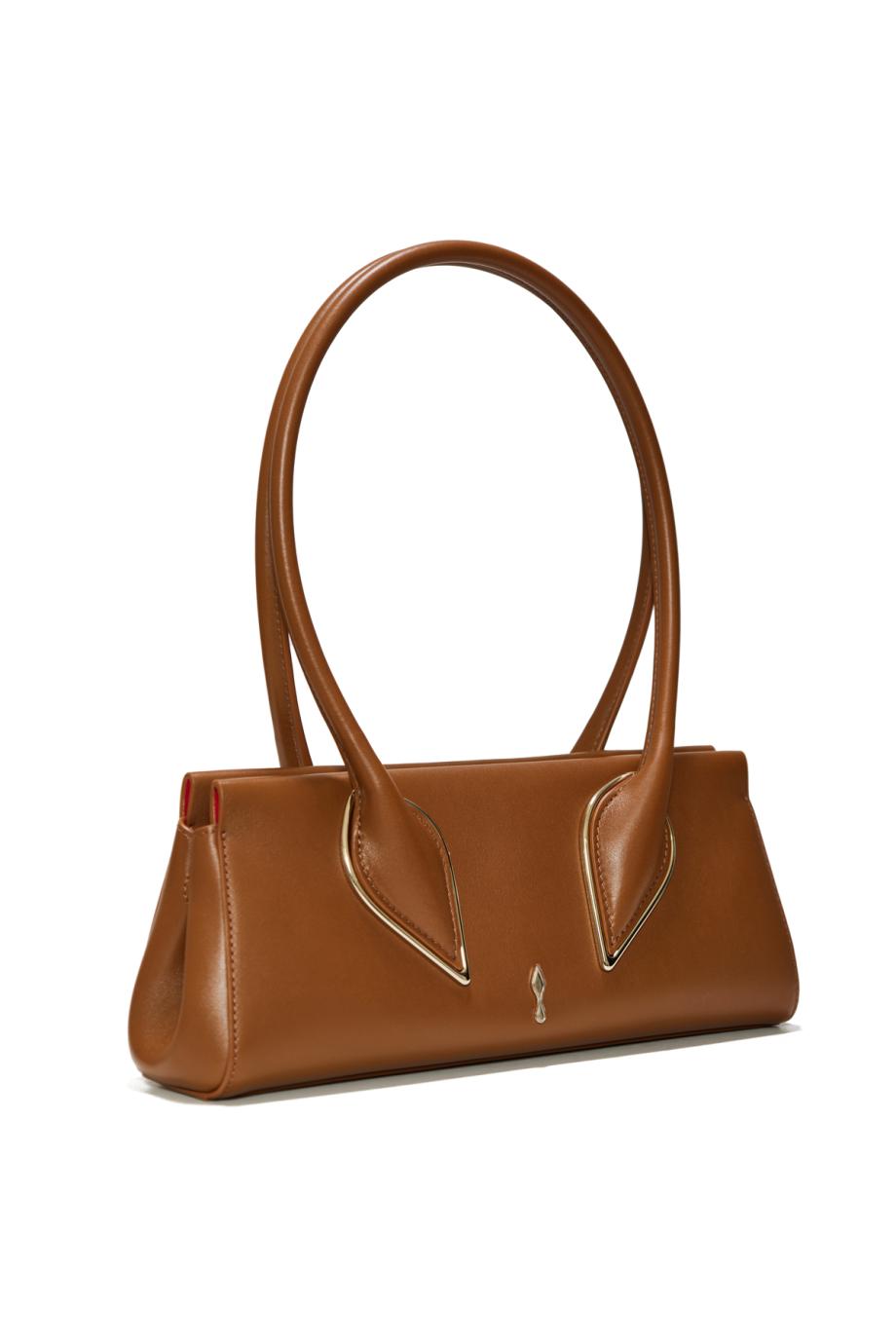 Venus leather baguette top handle bag