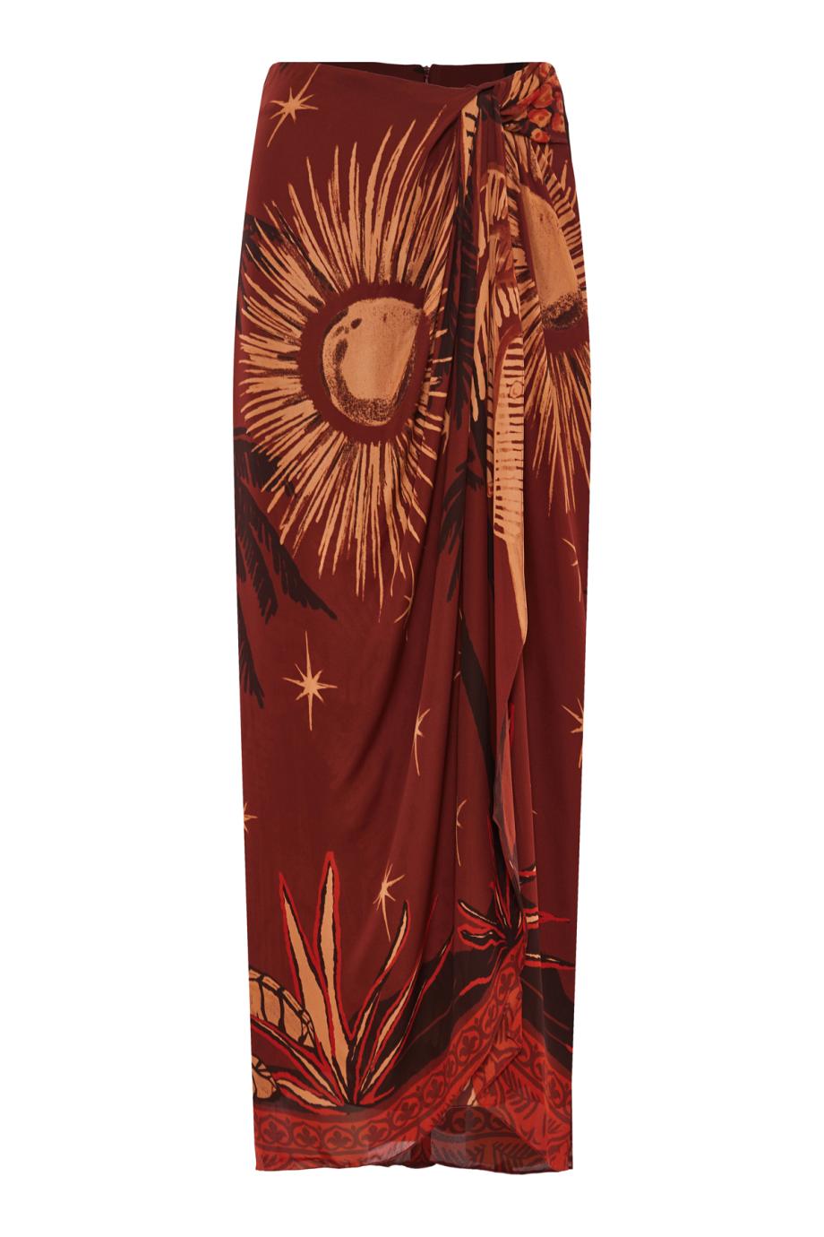 Dance Floor printed silk maxi skirt