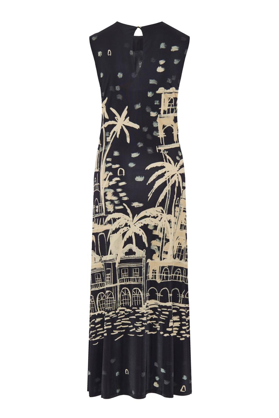 Cardinal direction satin maxi dress