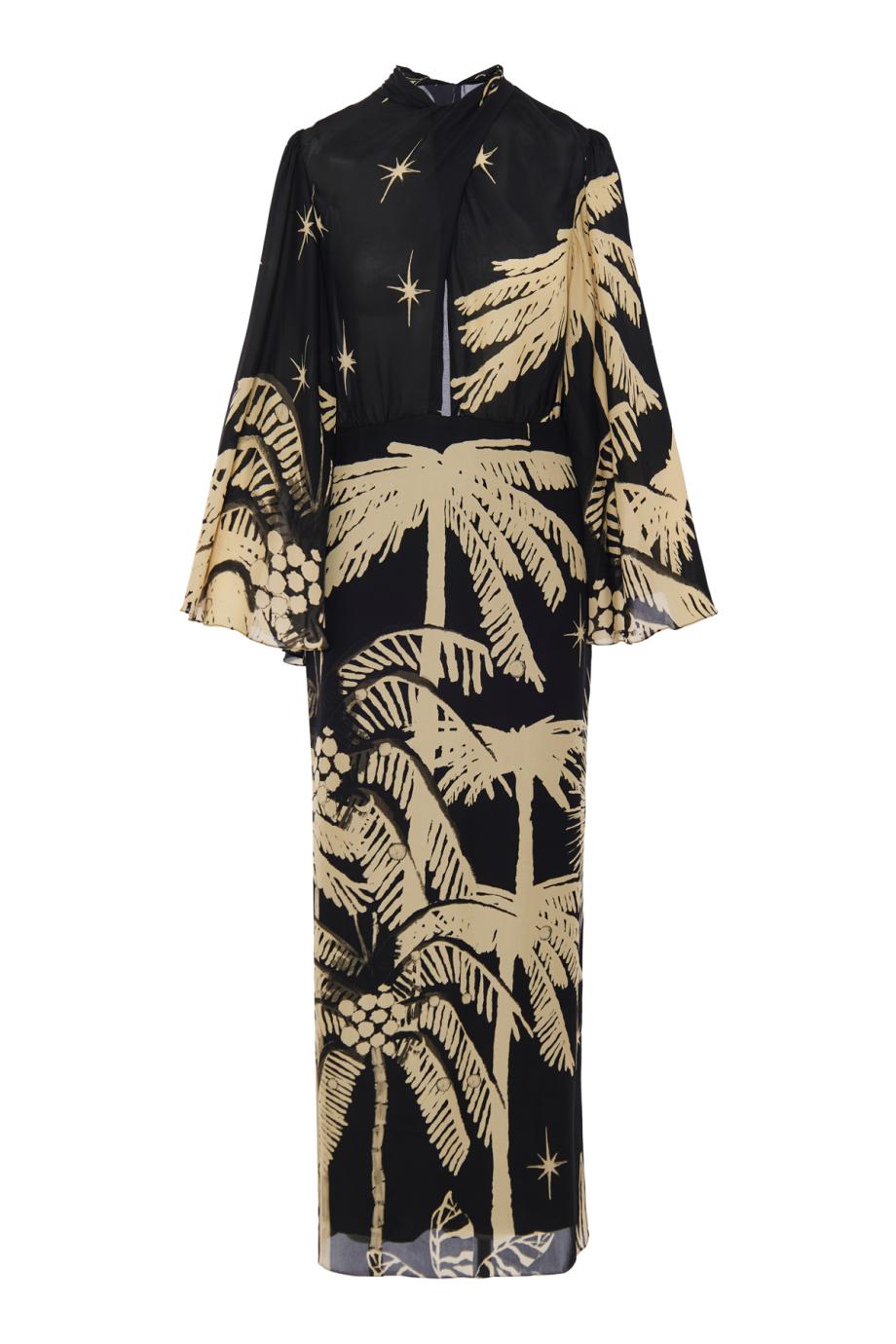 Primera vez printed silk maxi dress