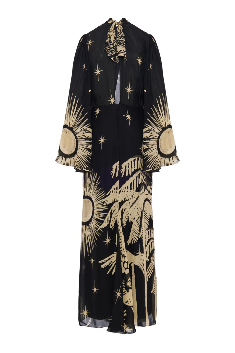 Primera vez printed silk maxi dress