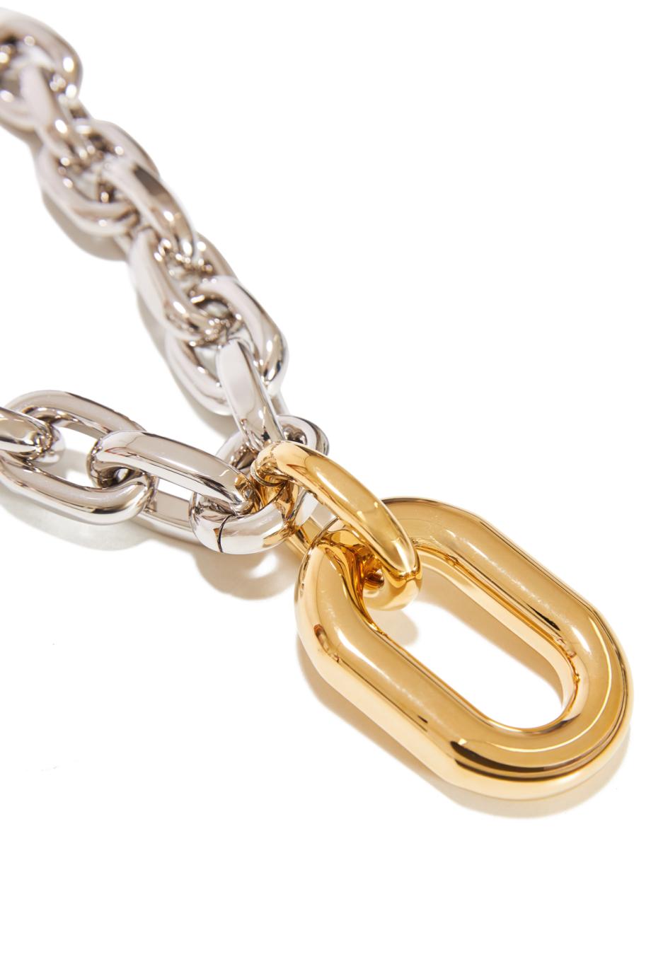 Silver/gold XL link necklace
