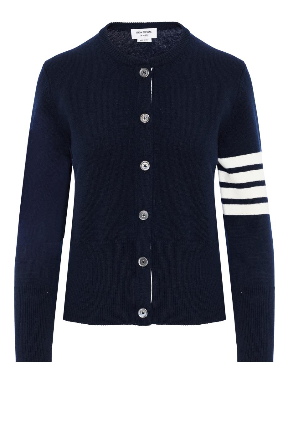 Intarsia wool cardigan