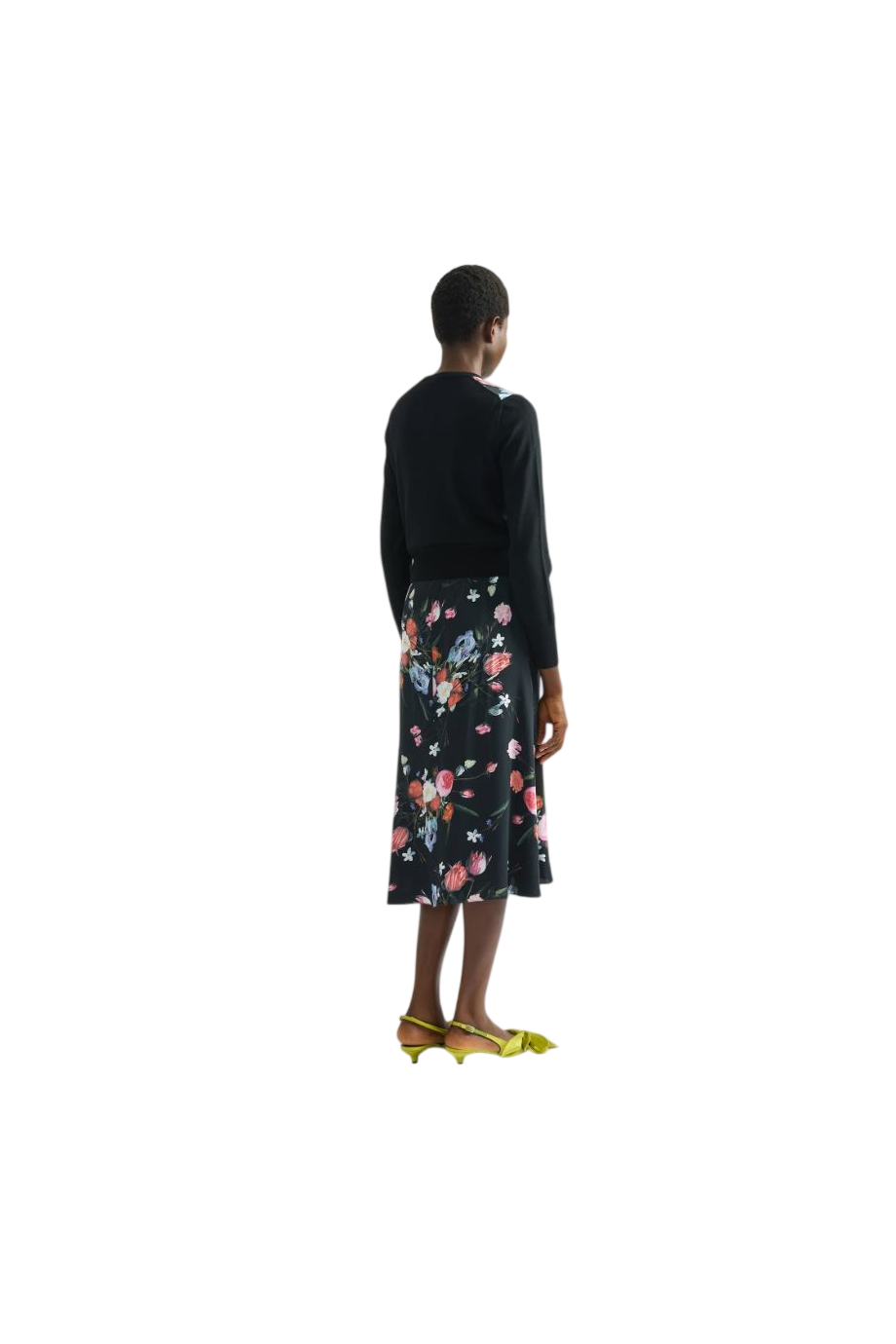 Dutch printed wool cropped cardigan