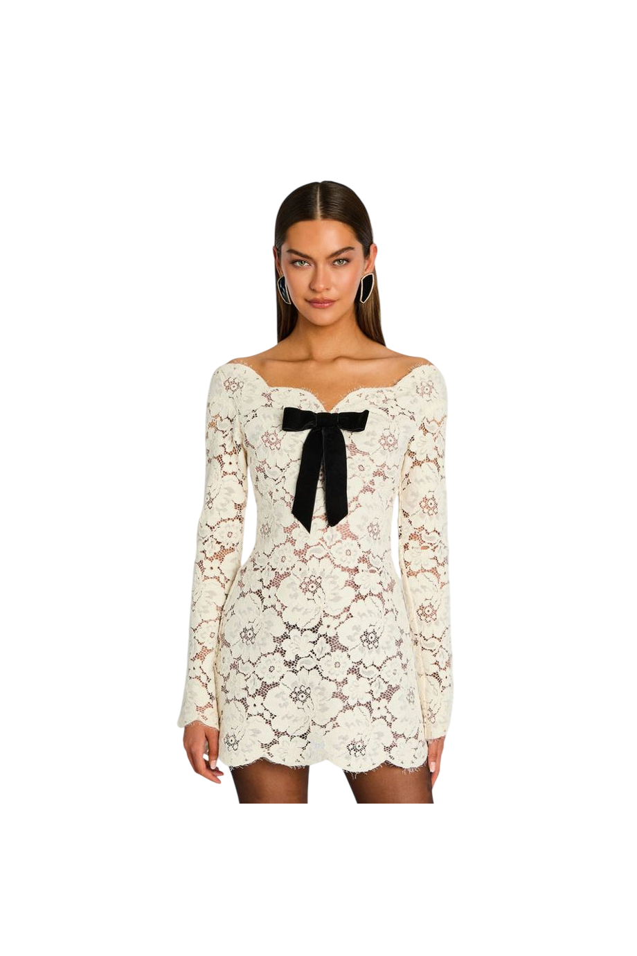 Perdita lace mini dress
