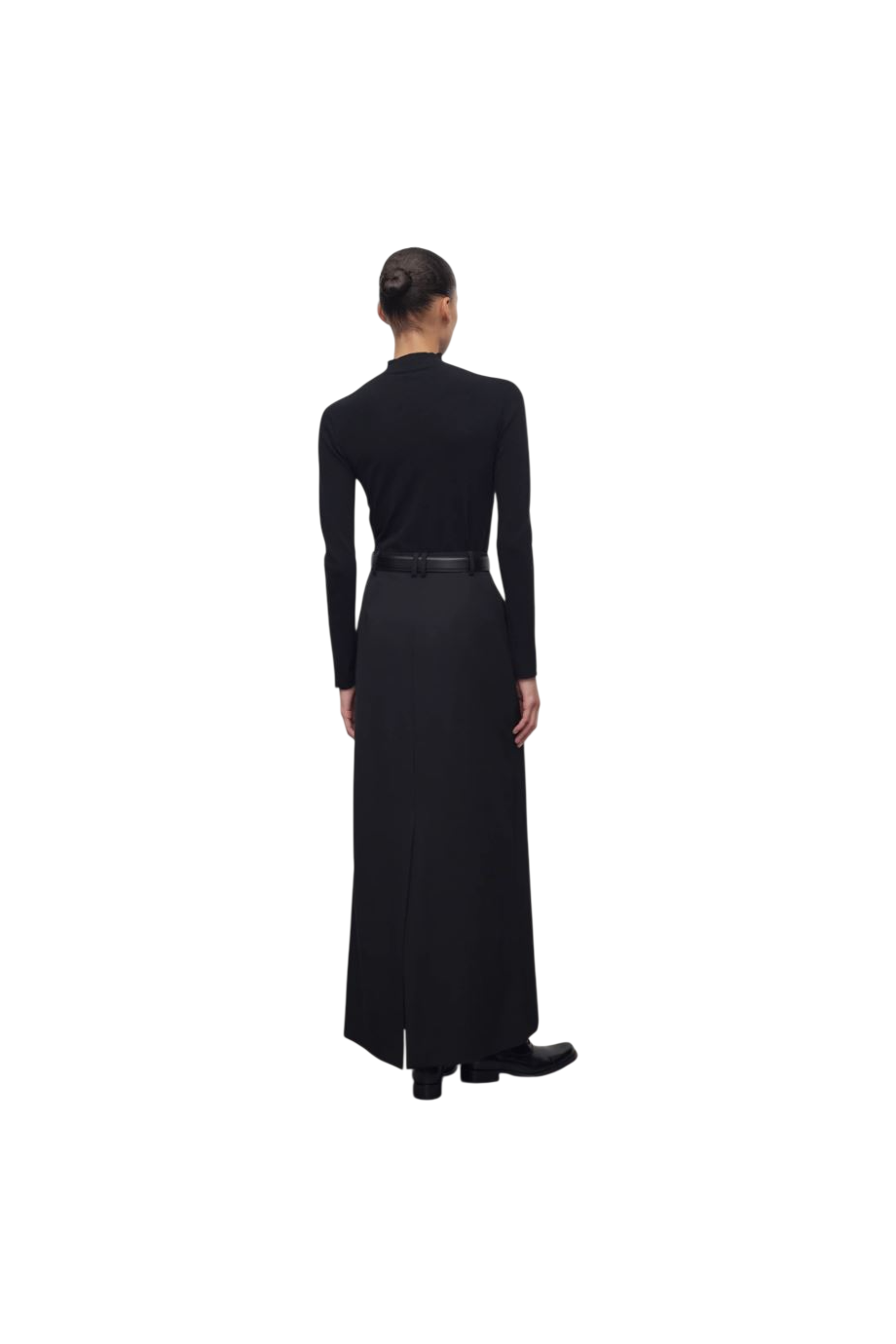 Roux wool-crepe maxi skirt