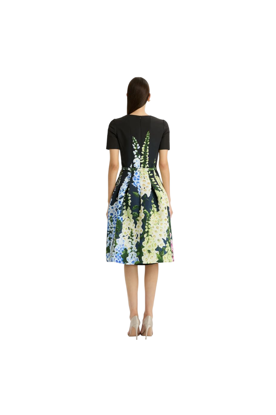 Foxglove degrade crepe midi dress