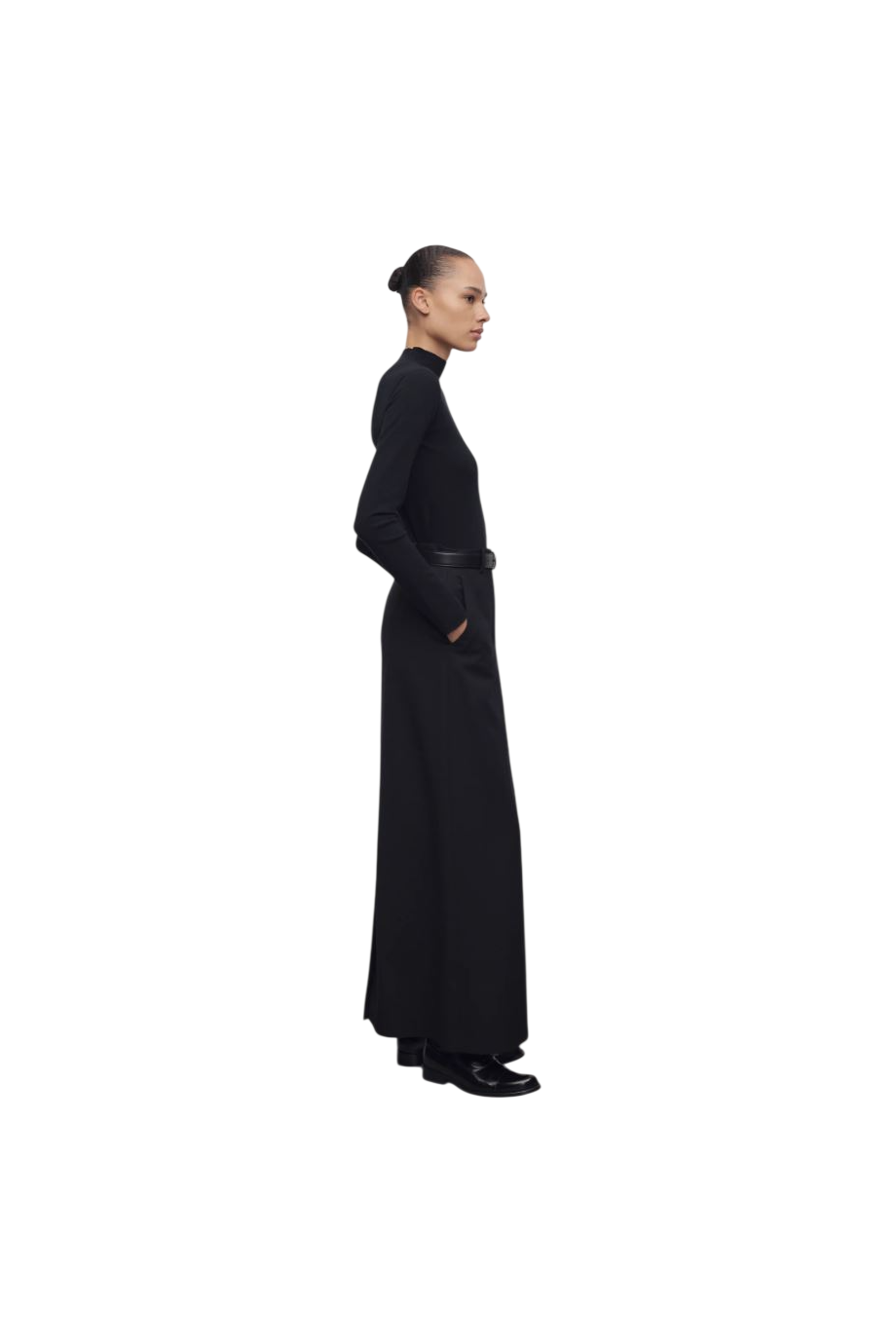 Roux wool-crepe maxi skirt