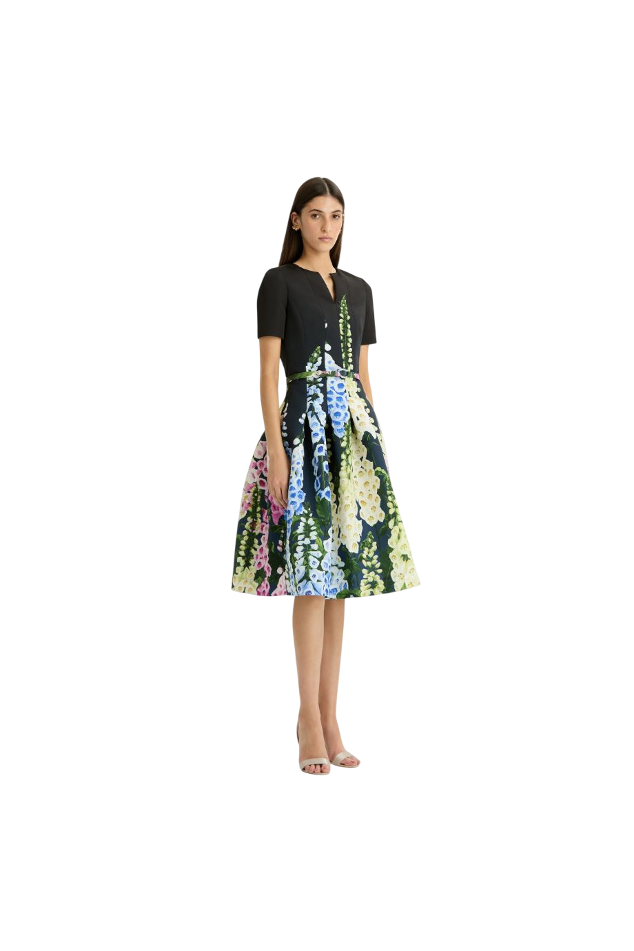Foxglove degrade crepe midi dress