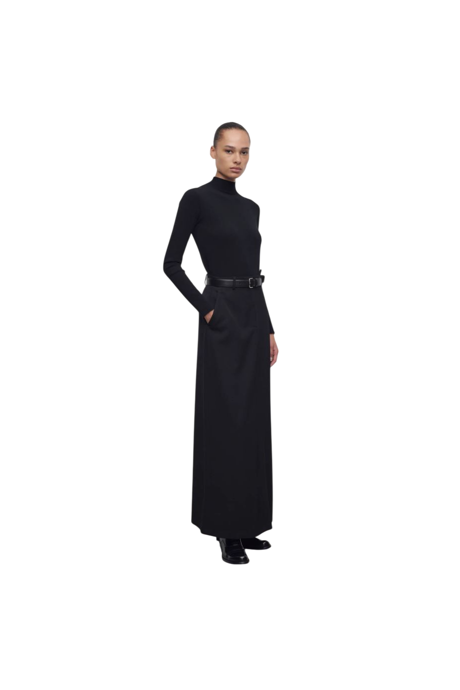 Roux wool-crepe maxi skirt