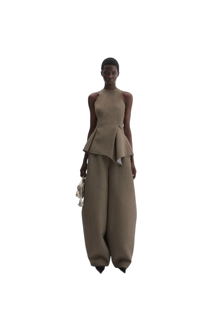 Wool balloon pants