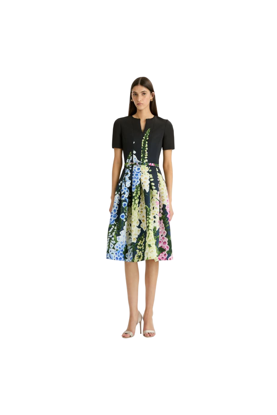 Foxglove degrade crepe midi dress