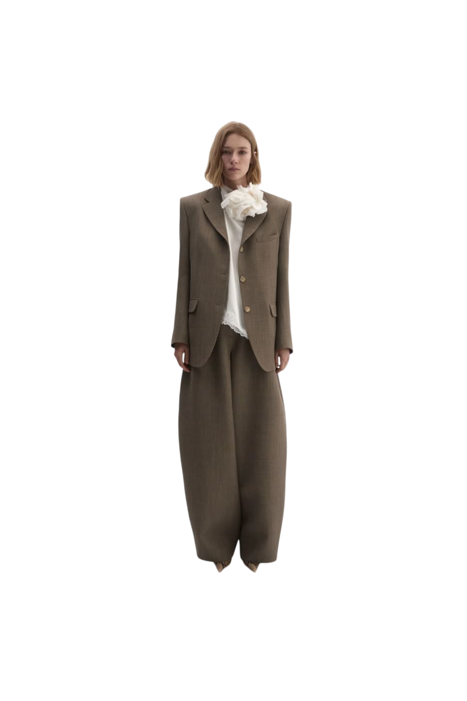 Wool balloon pants