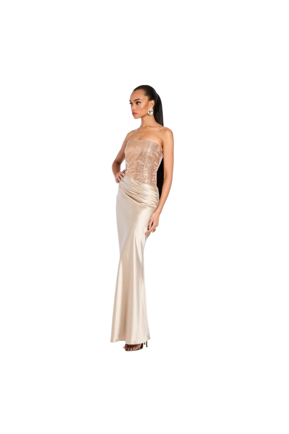 Alexandra embellished strapless maxi dress  