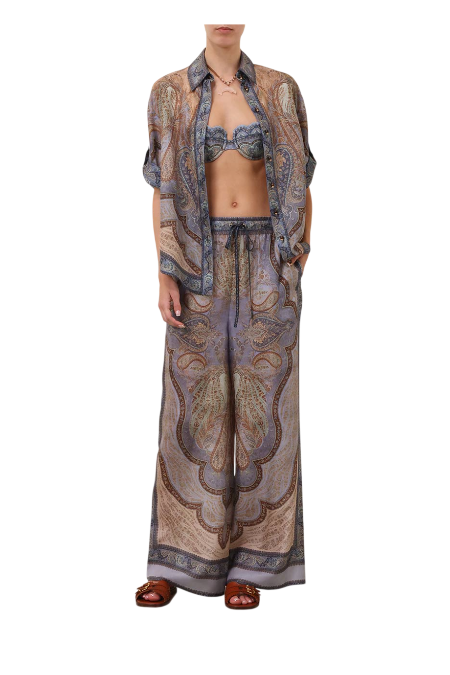 Wanterlust printed silk pants