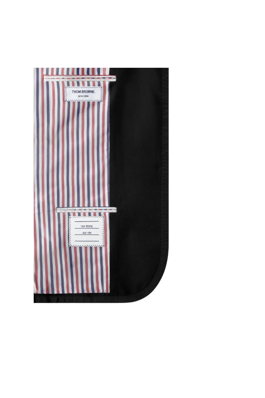 Piped wool-twill blazer 